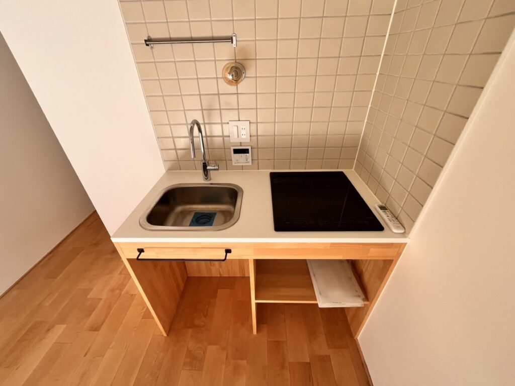 清掃後のミニキッチン